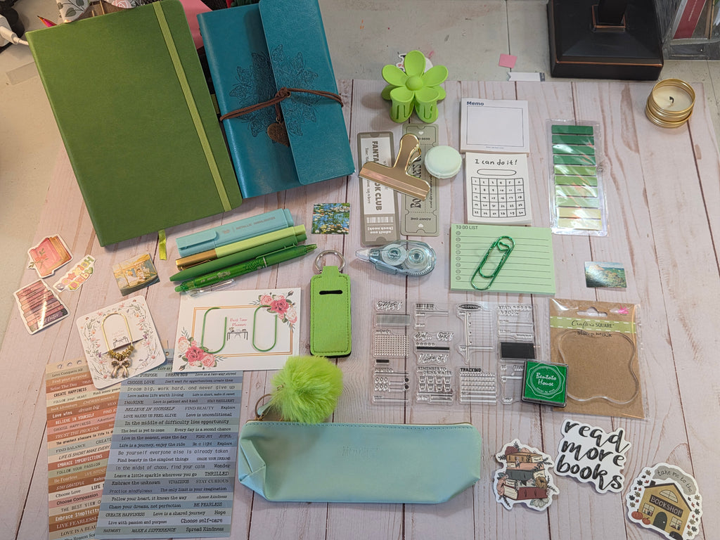 15 Piece Mystery Bundle, Bookish Surprise Box, Reader Gift, Self-Care Bundle, Stationary Items